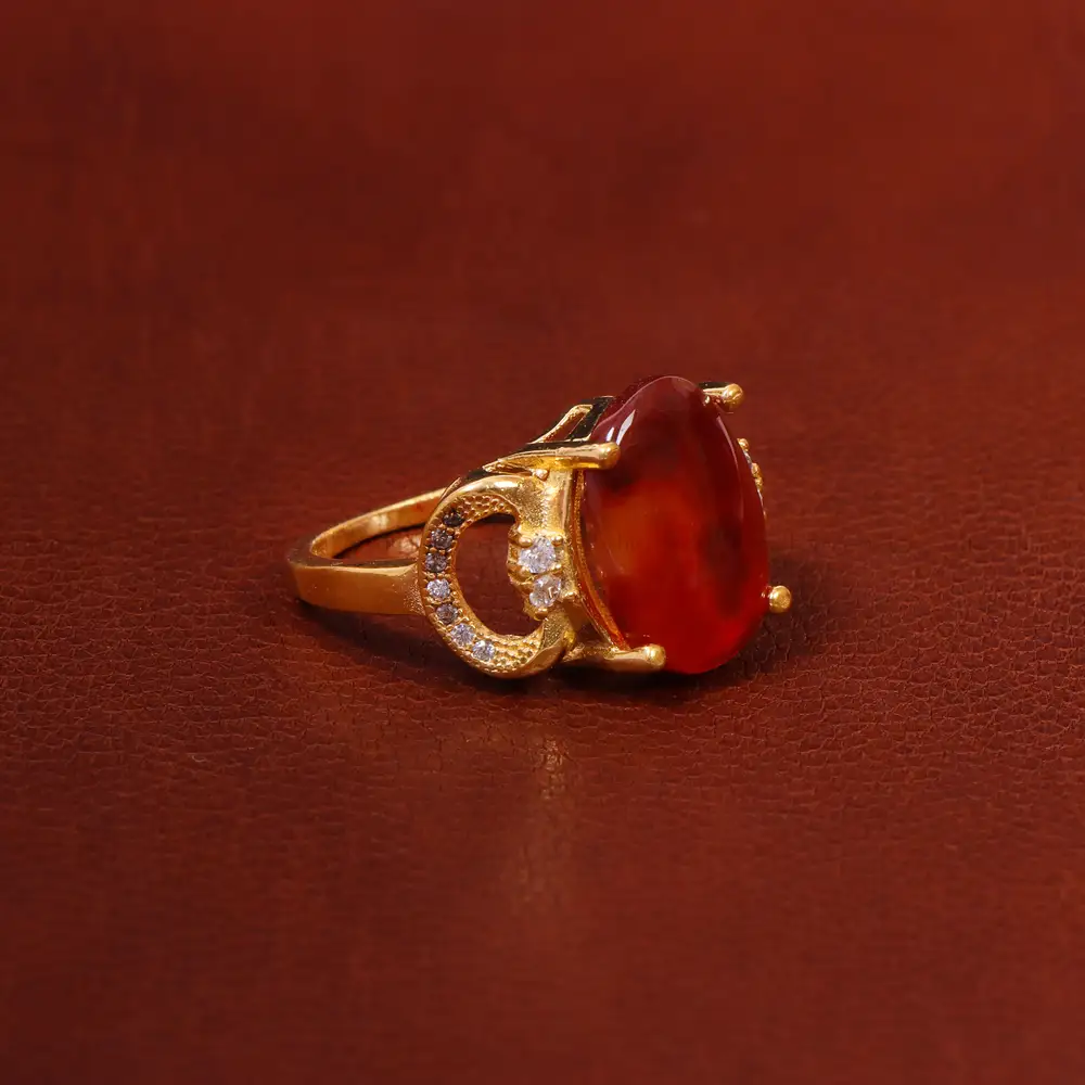 انگشتر عقیق زنانه کد 18648