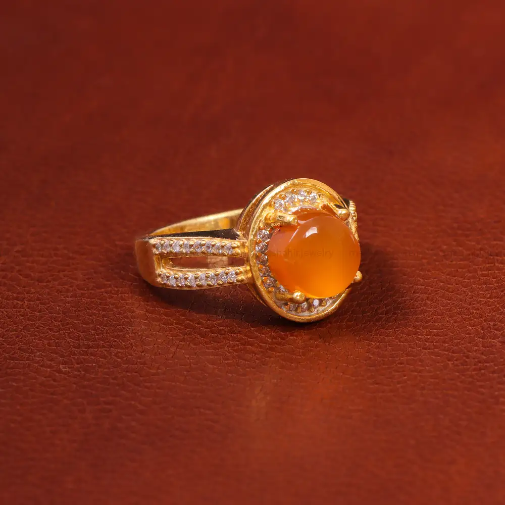 انگشتر عقیق زنانه کد 18650