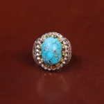 انگشتر فیروزه شجری مردانه کد 17913