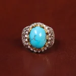 انگشتر فیروزه شجری مردانه کد 17914