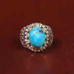 انگشتر فیروزه شجری مردانه کد 17916