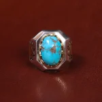 انگشتر فیروزه شجری مردانه کد 17917