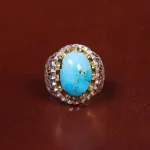 انگشتر فیروزه شجری مردانه کد 17919