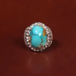 انگشتر فیروزه شجری مردانه کد 17923