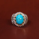 انگشتر فیروزه شجری مردانه کد 17925