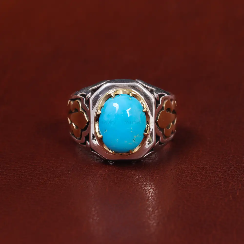 انگشتر فیروزه شجری مردانه کد 17932