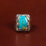 انگشتر فیروزه شجری مردانه کد 17956