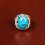 انگشتر فیروزه شجری مردانه کد 17965