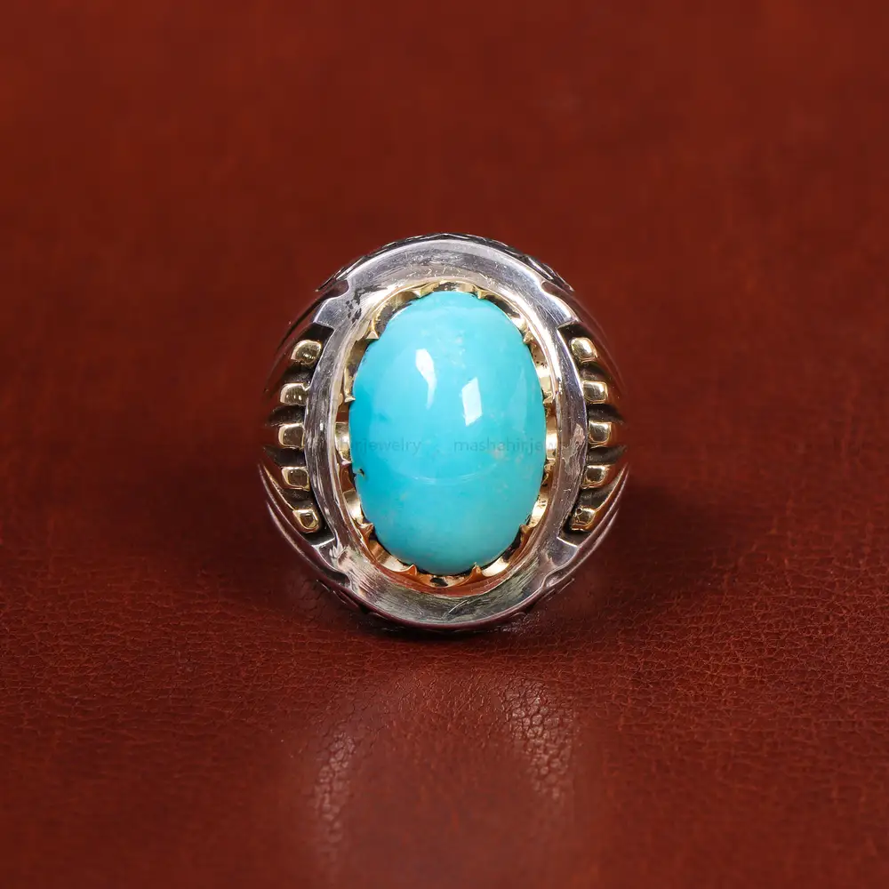 انگشتر فیروزه شجری مردانه کد 17976