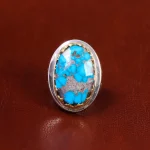 انگشتر فیروزه شجری مردانه کد 17978