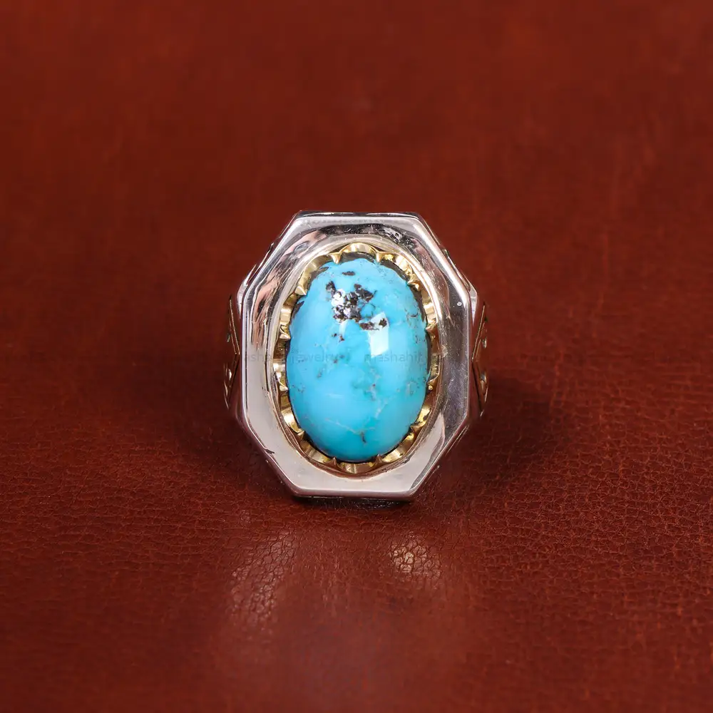 انگشتر فیروزه شجری مردانه کد 17981