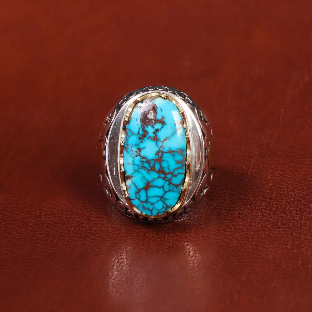 انگشتر فیروزه شجری مردانه کد 17982