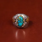 انگشتر فیروزه شجری مردانه کد 17989