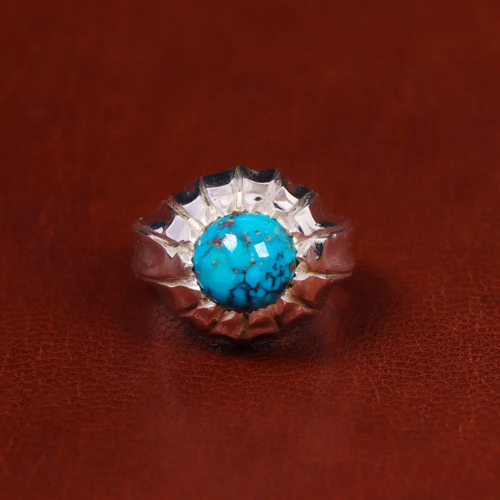 انگشتر فیروزه شجری مردانه کد 17992