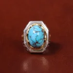 انگشتر فیروزه شجری مردانه کد 18024