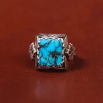 انگشتر فیروزه شجری مردانه کد 18026