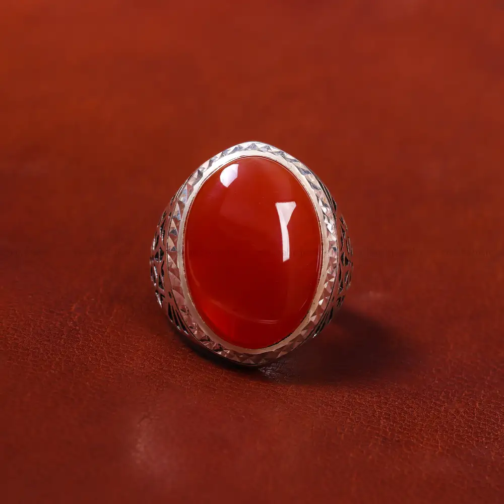 انگشتر عقیق یمن مردانه کد 18037