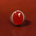 انگشتر عقیق یمن مردانه کد 18049