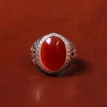 انگشتر عقیق یمن مردانه کد 18056