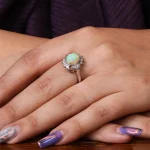 انگشتر اوپال زنانه کد 18166