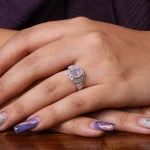 انگشتر عقیق سوسنی زنانه کد 18180