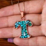 گردنبند فیروزه کوب زنانه کد 18197