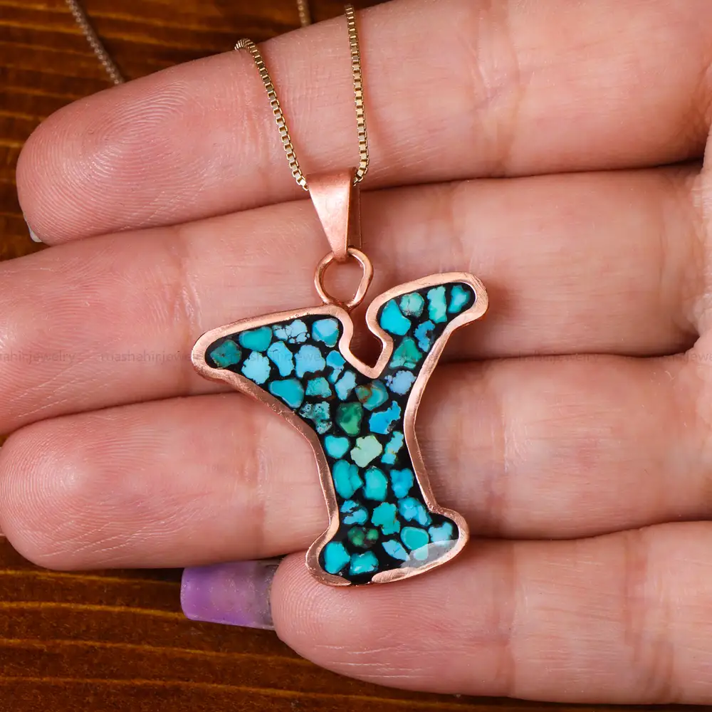 گردنبند فیروزه کوب زنانه کد 18198