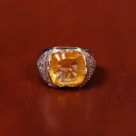 انگشتر سیترین مردانه کد 18207