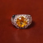 انگشتر سیترین مردانه کد 18209