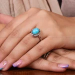 انگشتر فیروزه شجری زنانه کد 18230