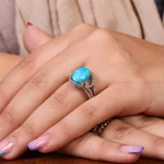 انگشتر فیروزه شجری زنانه کد 18231