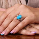 انگشتر فیروزه شجری زنانه کد 18232