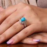 انگشتر فیروزه شجری زنانه کد 18245
