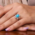 انگشتر فیروزه شجری زنانه کد 18246