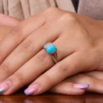 انگشتر فیروزه عجمی زنانه کد 18251