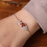 دستبند عقیق یمن زنانه کد 18258