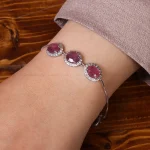 دستبند یاقوت سرخ زنانه کد 18264