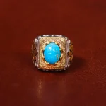 انگشتر فیروزه شجری مردانه کد 18290
