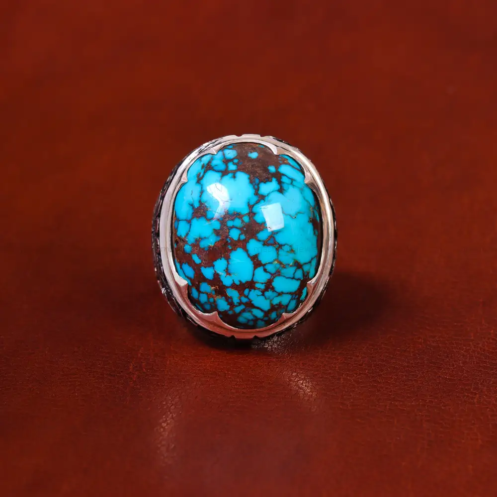 انگشتر فیروزه شجری مردانه کد 18346