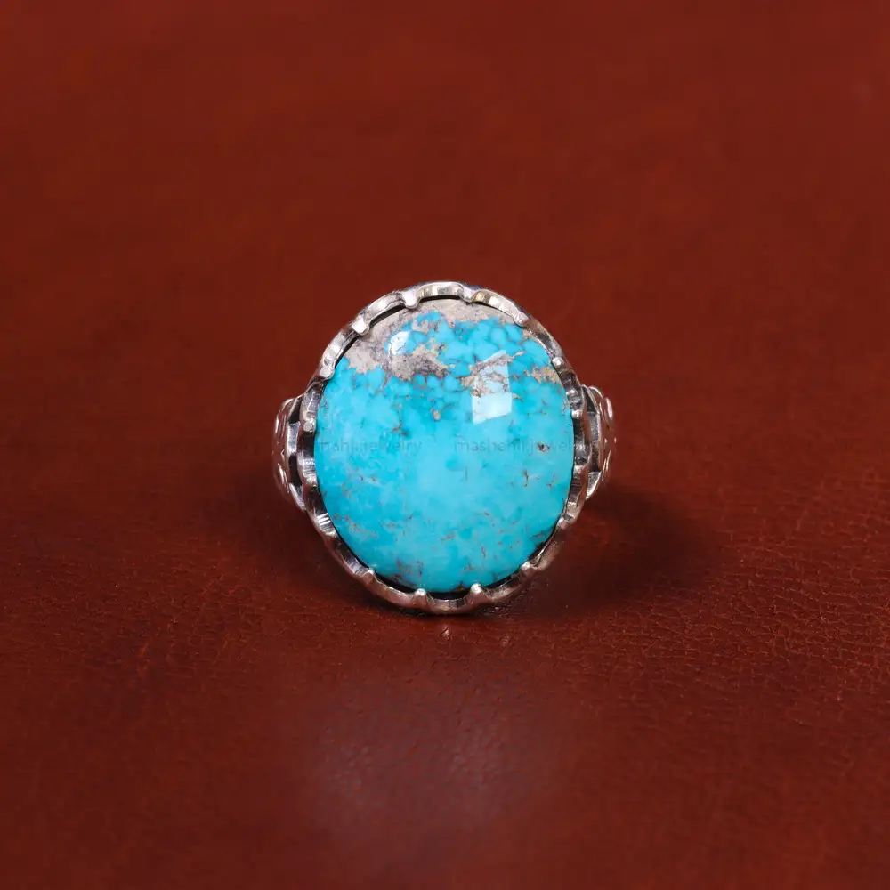 انگشتر فیروزه شجری مردانه کد 18383