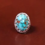 انگشتر فیروزه شجری مردانه کد 18421