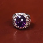 انگشتر آمیتیست مردانه کد 18431