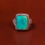 انگشتر فیروزه شجری مردانه کد 18443