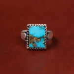 انگشتر فیروزه شجری مردانه کد 18445