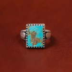 انگشتر فیروزه شجری مردانه کد 18446