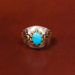 انگشتر فیروزه شجری مردانه کد 18456