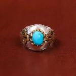 انگشتر فیروزه شجری مردانه کد 18459