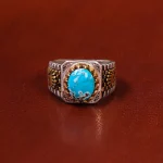 انگشتر فیروزه شجری مردانه کد 18469