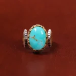 انگشتر فیروزه شجری مردانه کد 18487