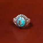 انگشتر فیروزه شجری مردانه کد 18489